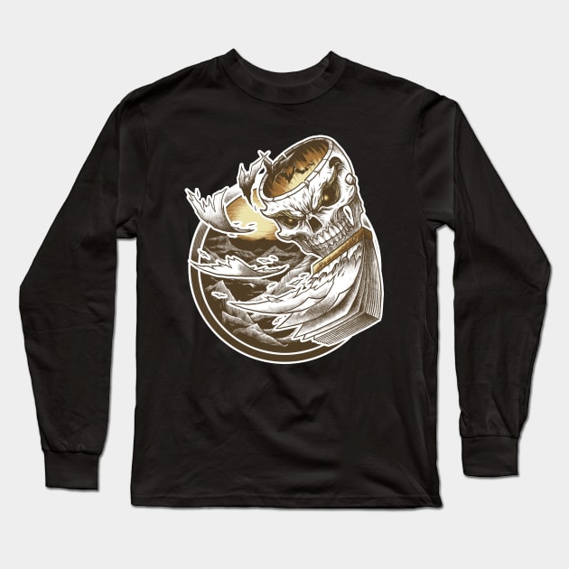 Skull Long Sleeve T-Shirt by MarkusManson